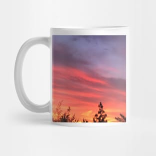 Prism Violet, Royal Blue, Deep Sea Coral Pink And Gold Clouds In The Sunset Sky Mug